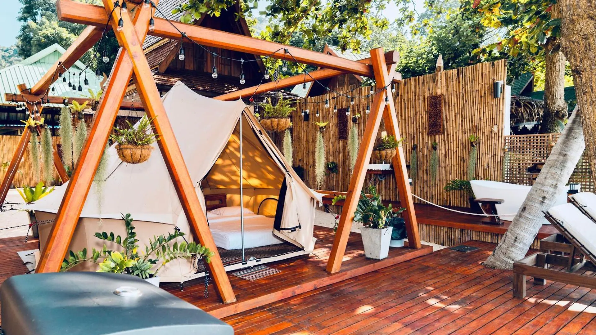 Luxussátor Natures Edge Beachfront Luxury Glamping Tau-sziget